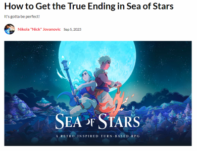 Sea of Stars - True Ending Guide
